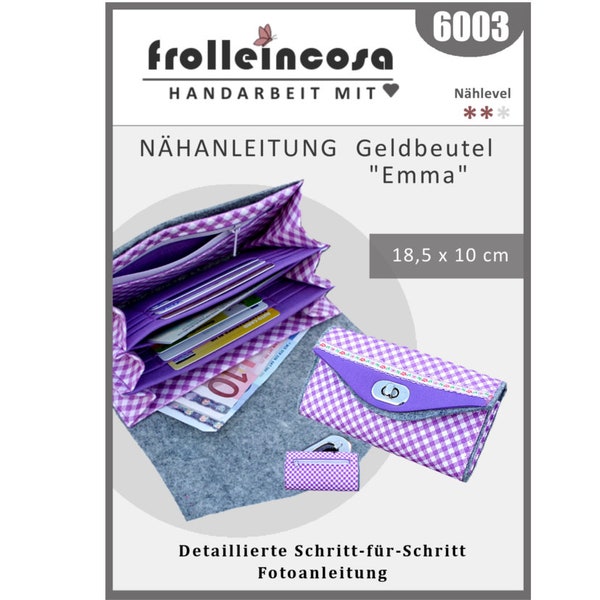 Geldbeutel "Emma" - Nähanleitung in Papierform