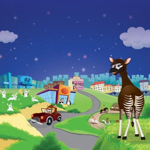 Poppi The Okapi Hardcover Children's Book, Okapi Sticker and Free Digital Download Coloring Book image 3