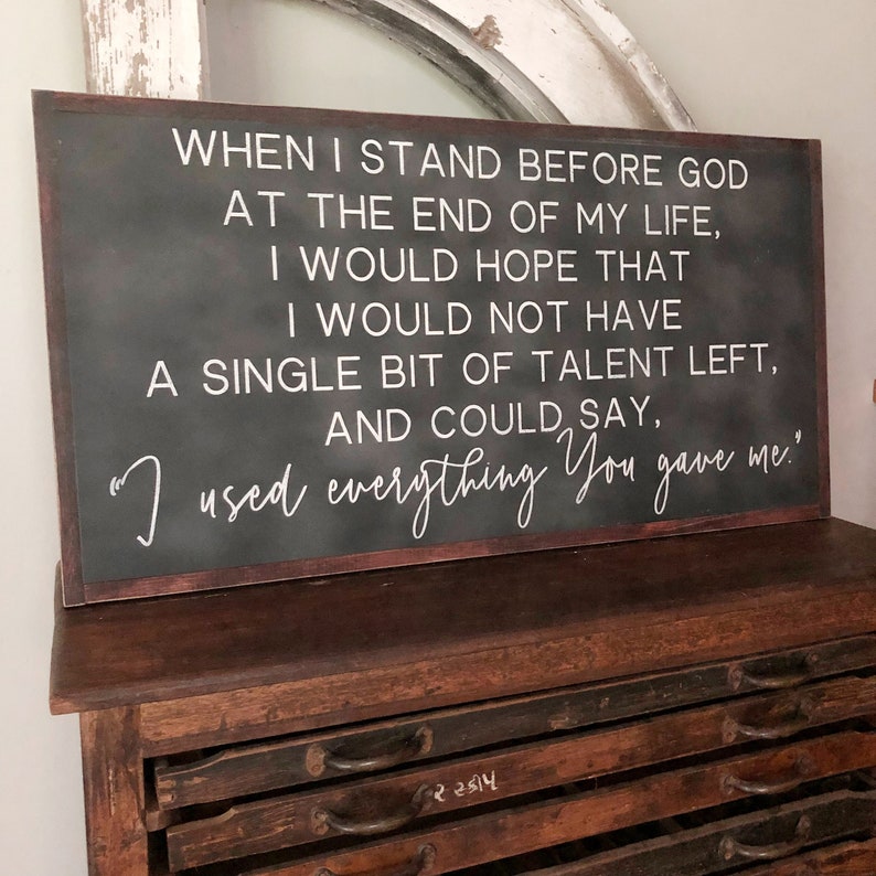 When I Stand Before God Religious Wall Art Large Wood Sign Etsy
