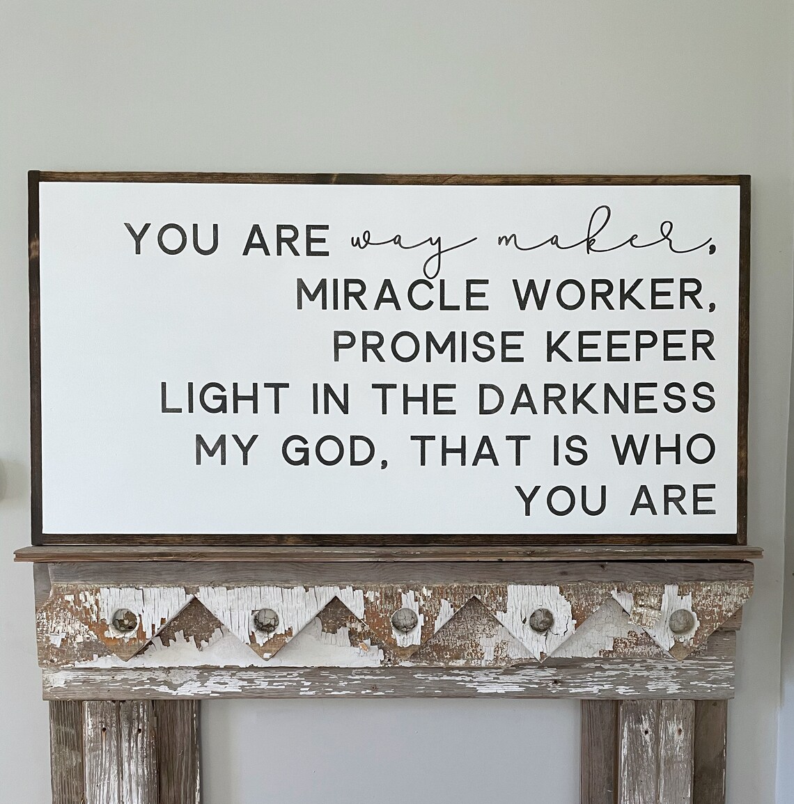 Way Maker Signs Waymaker- Waymaker Sign- Religious Wood Sign- Hoosier Farmhouse Signs ...