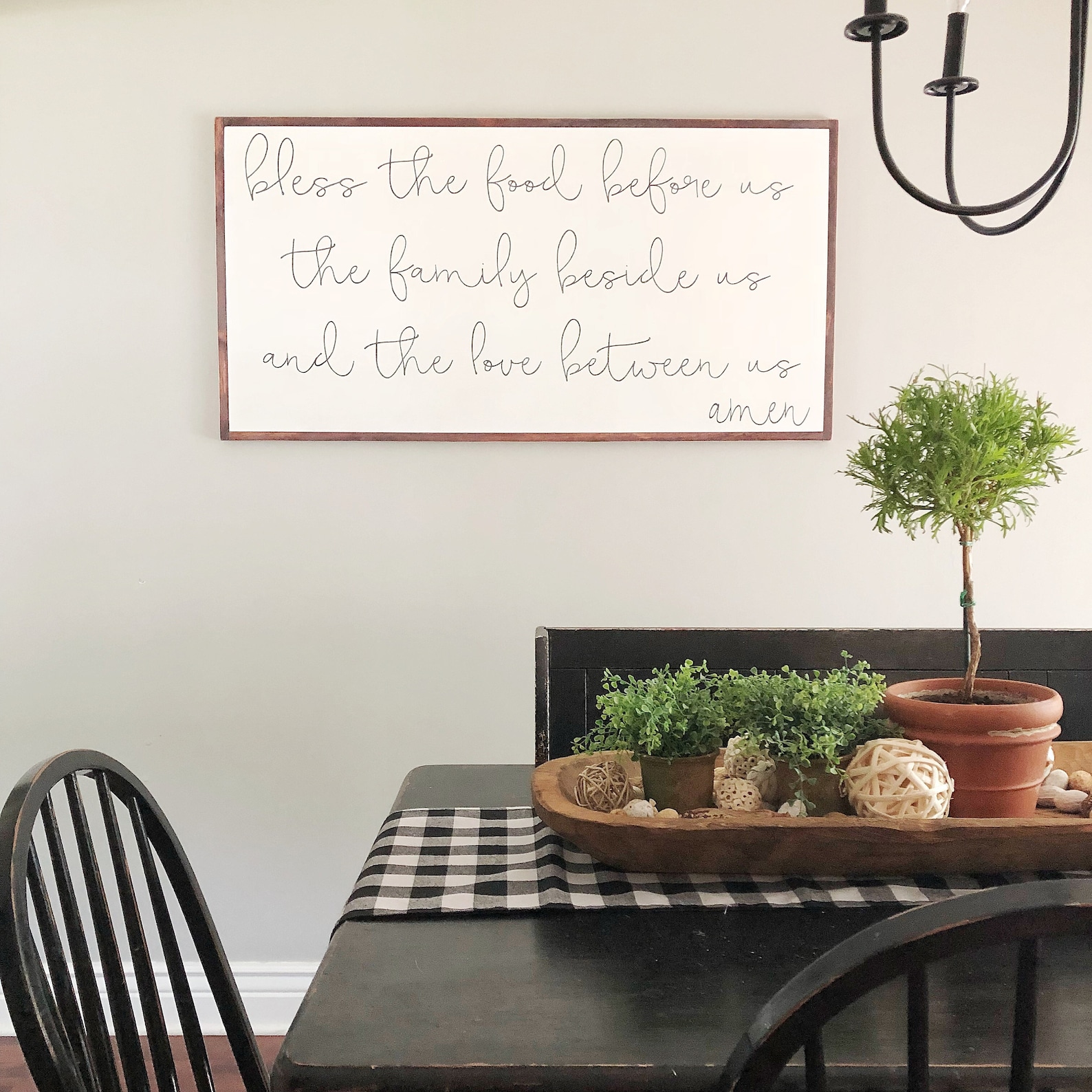 Bless the Food Before Us Large Wood Sign Dining Room Etsy