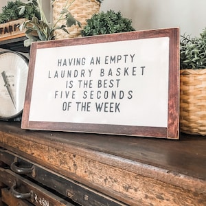 Laundry Room Sign- Laundry Sign- Funny Sign- Small Sign- Hoosier Farmhouse