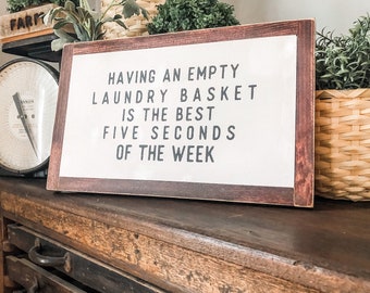 Laundry Room Sign- Laundry Sign- Funny Sign- Small Sign- Hoosier Farmhouse