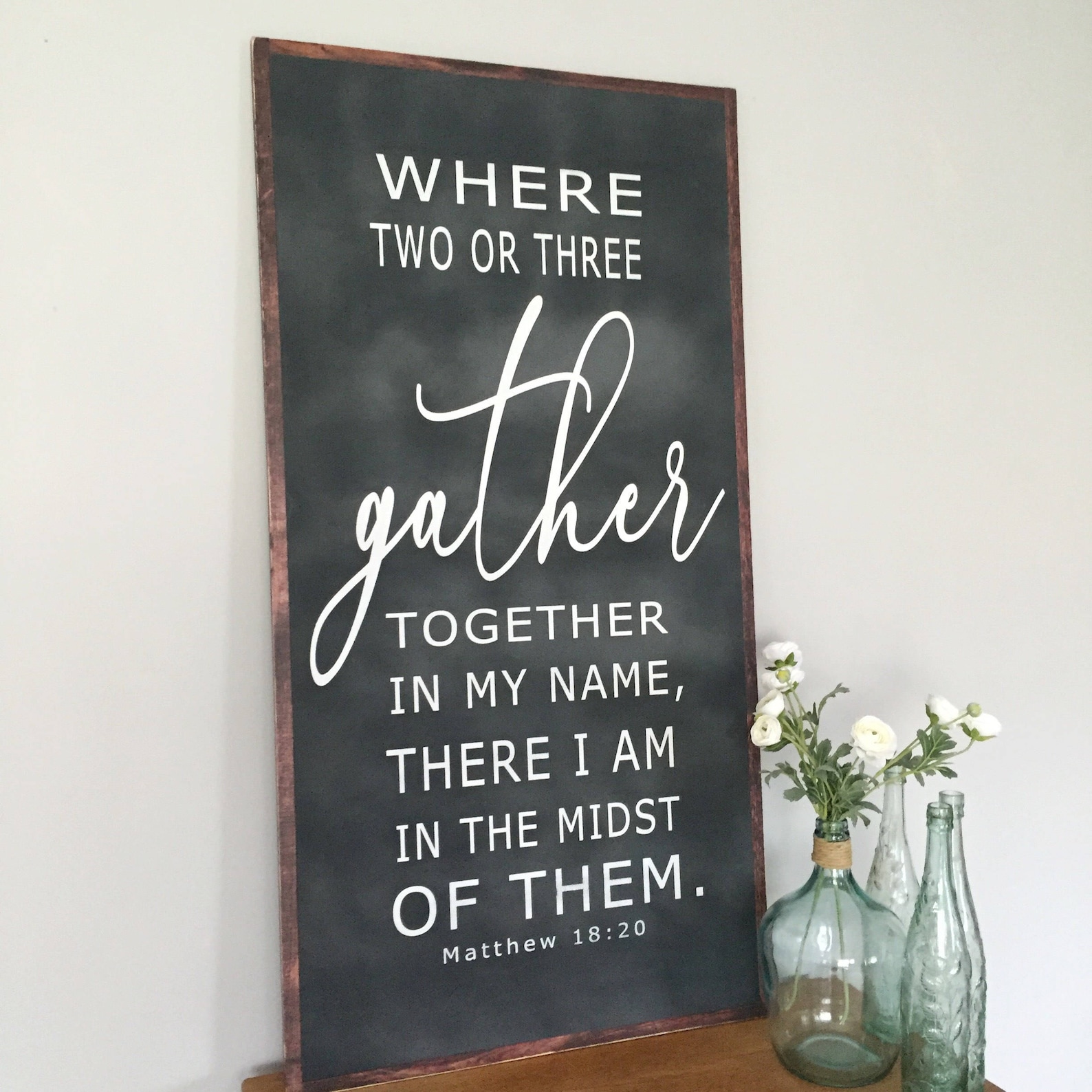 Gather Sign for When Two or Three Are Gathered Together in My Etsy