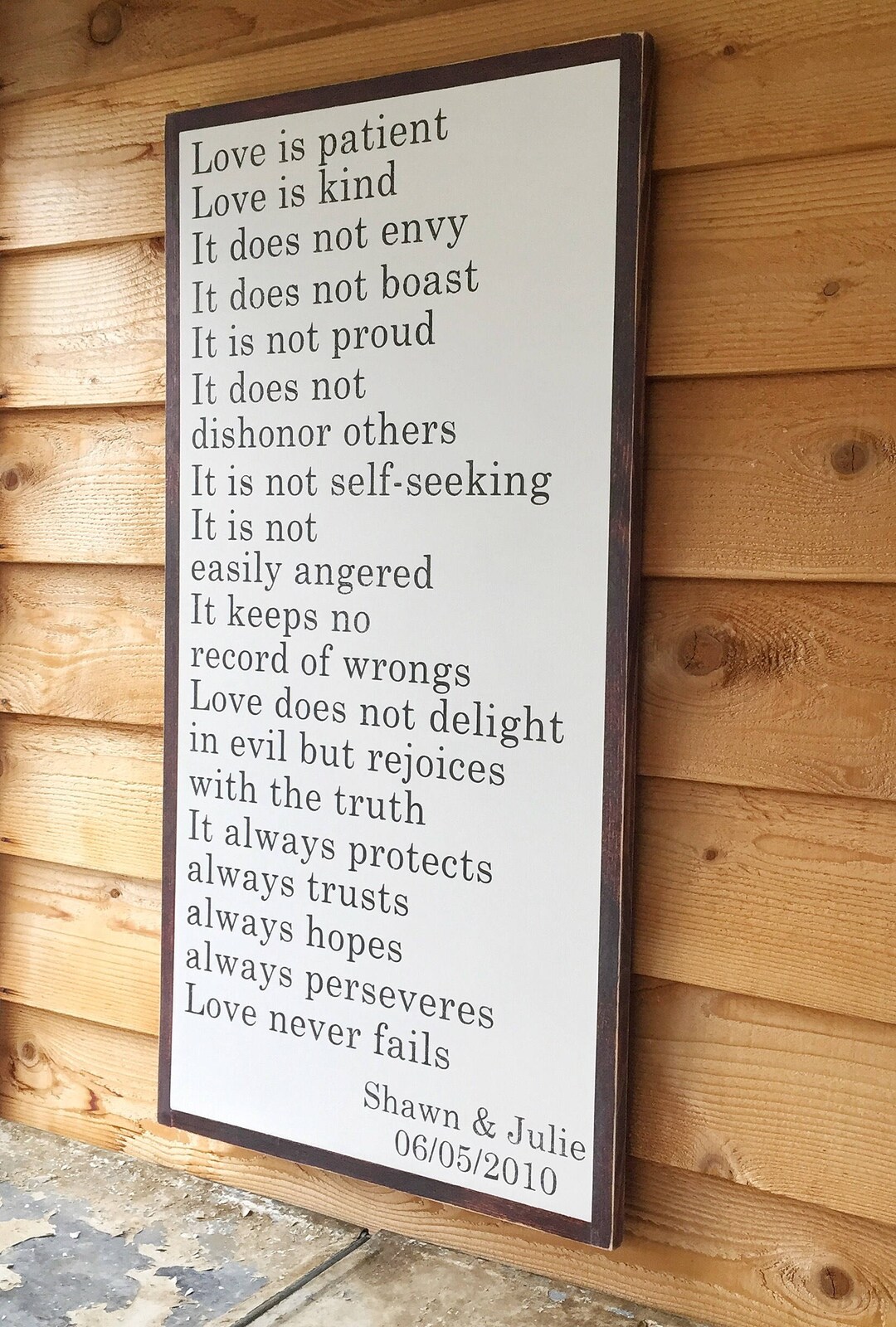 Love Never Fails Sign-bible Verse Wall Art- 1 Corinthians 13 Sign ...