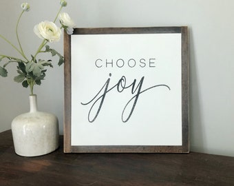 Choose Joy- Choose Joy Sign- Joy Sign- Large Wall Art- Home Decor Wall Art- Large Wood Sign- Hoosier Farmhouse