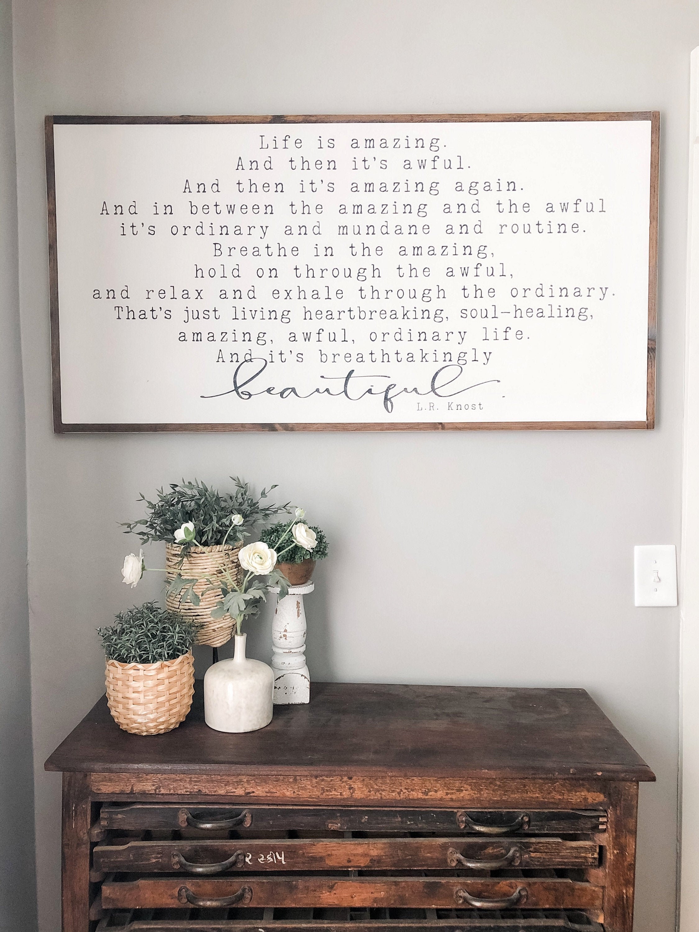 Life is Amazing Life is Amazing Sign Large Wood Sign Etsy