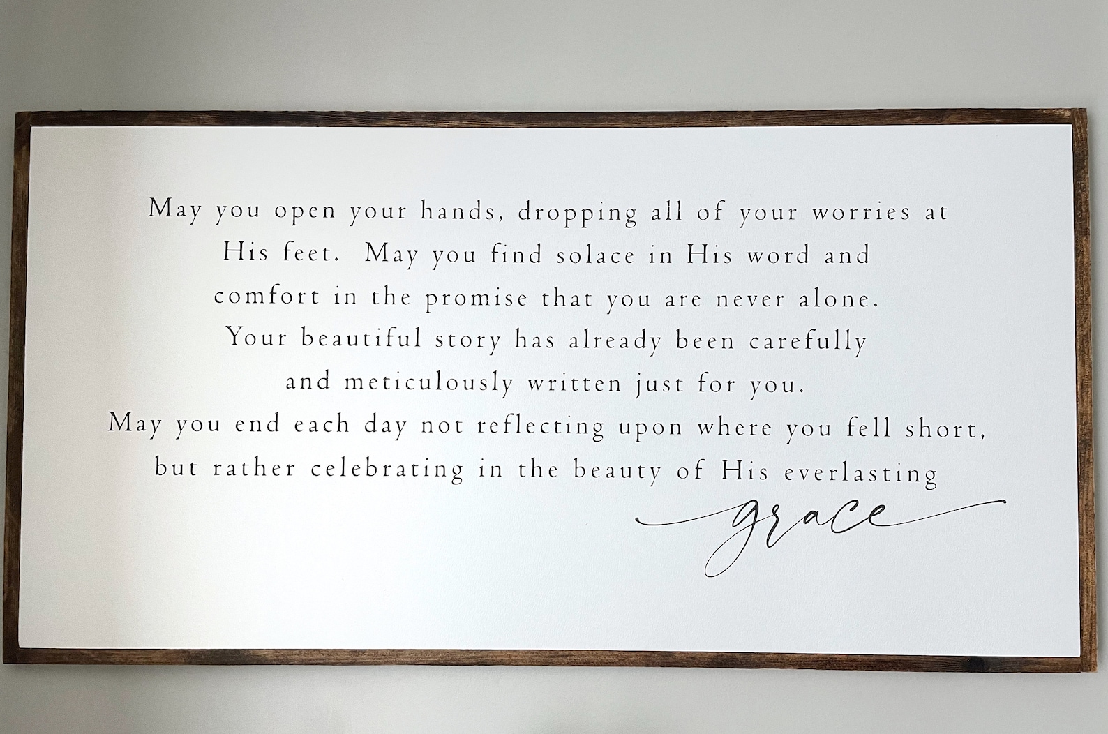 Everlasting Grace- Religious Wood Sign- Hoosier Farmhouse Signs- Large ...