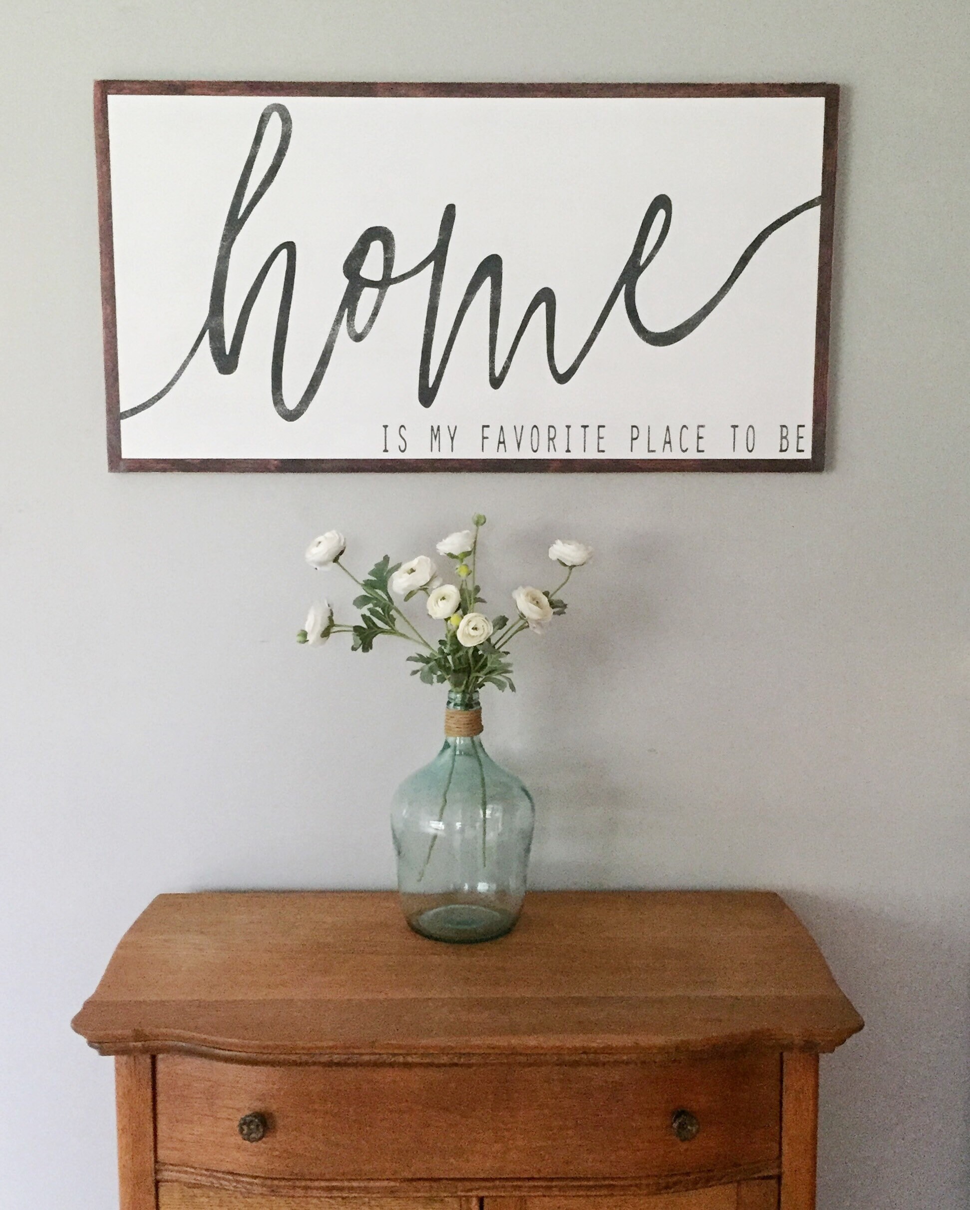 Home is My Favorite Place To Be Home Wood Sign Large Wood Etsy