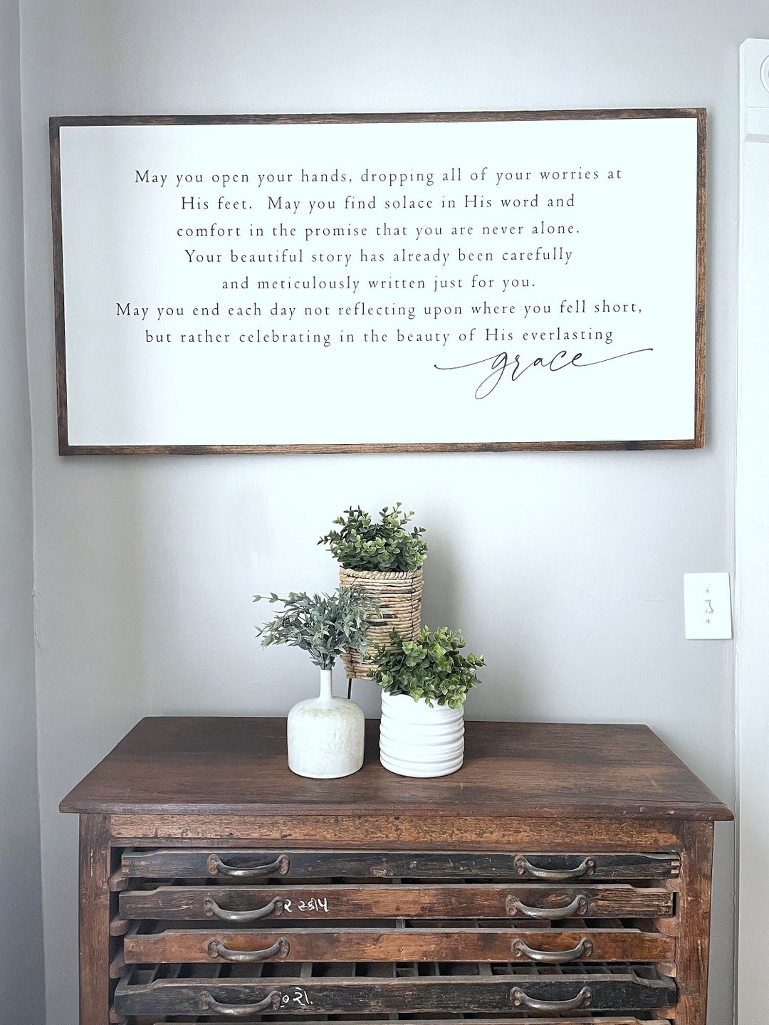 Everlasting Grace- Religious Wood Sign- Hoosier Farmhouse Signs- Large ...