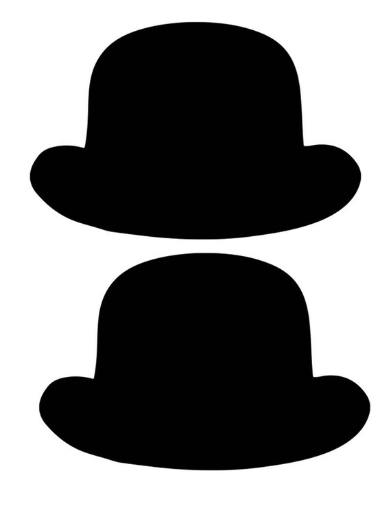Printable Bow Tie Printable mustache Printable black hat | Etsy