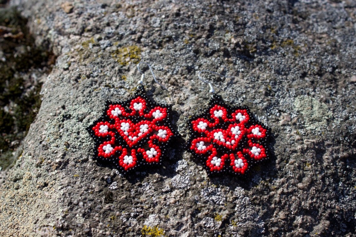 Ilene Round Beaded Earrings