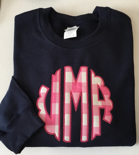 etsy monogram sweatshirt