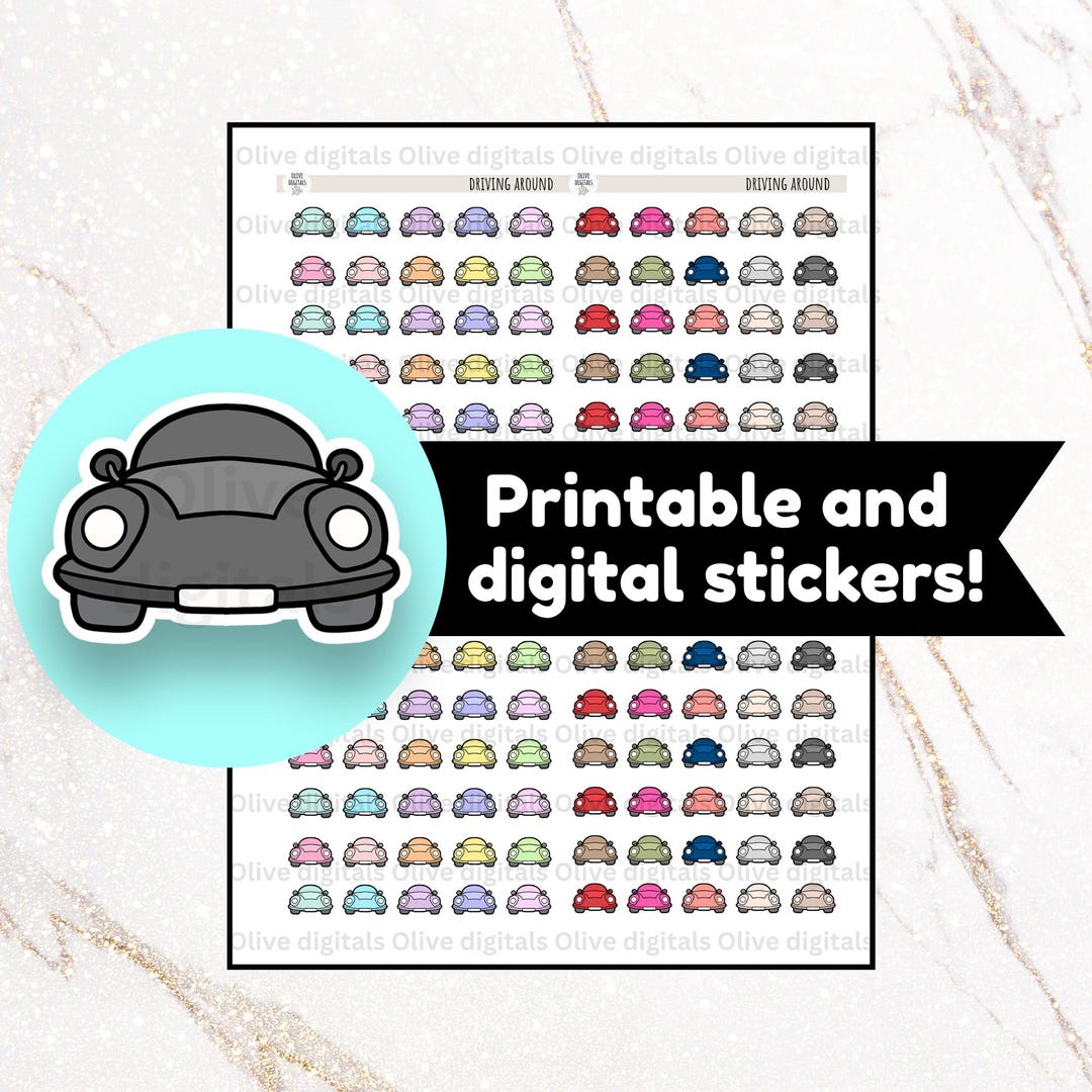 Tracable Stickerdds Prinable Digital and Printable Stickers to Use in Your Planner, Journal or for ...