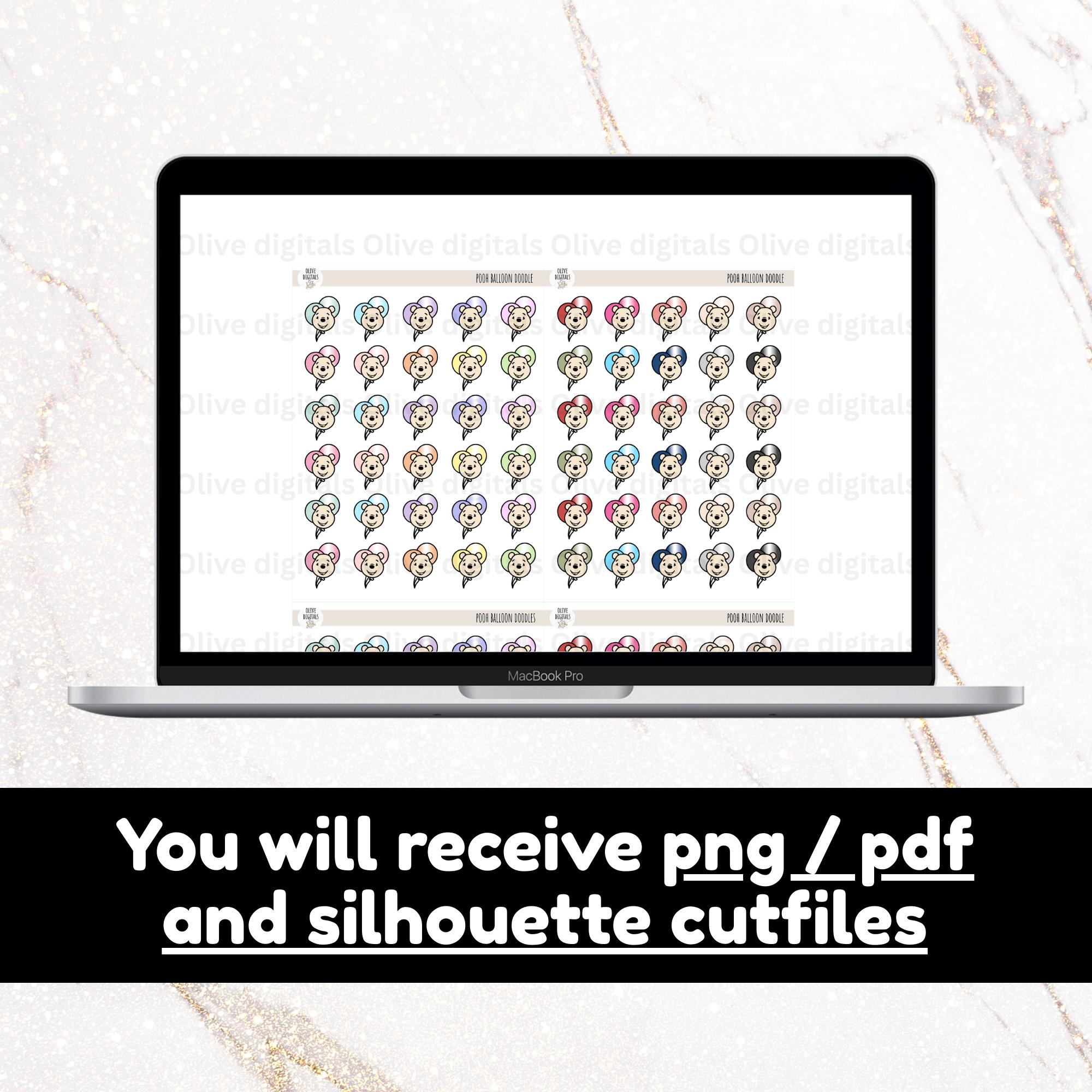 Digital and Printable Planner Stickers - Balloon Planner Stickers ...