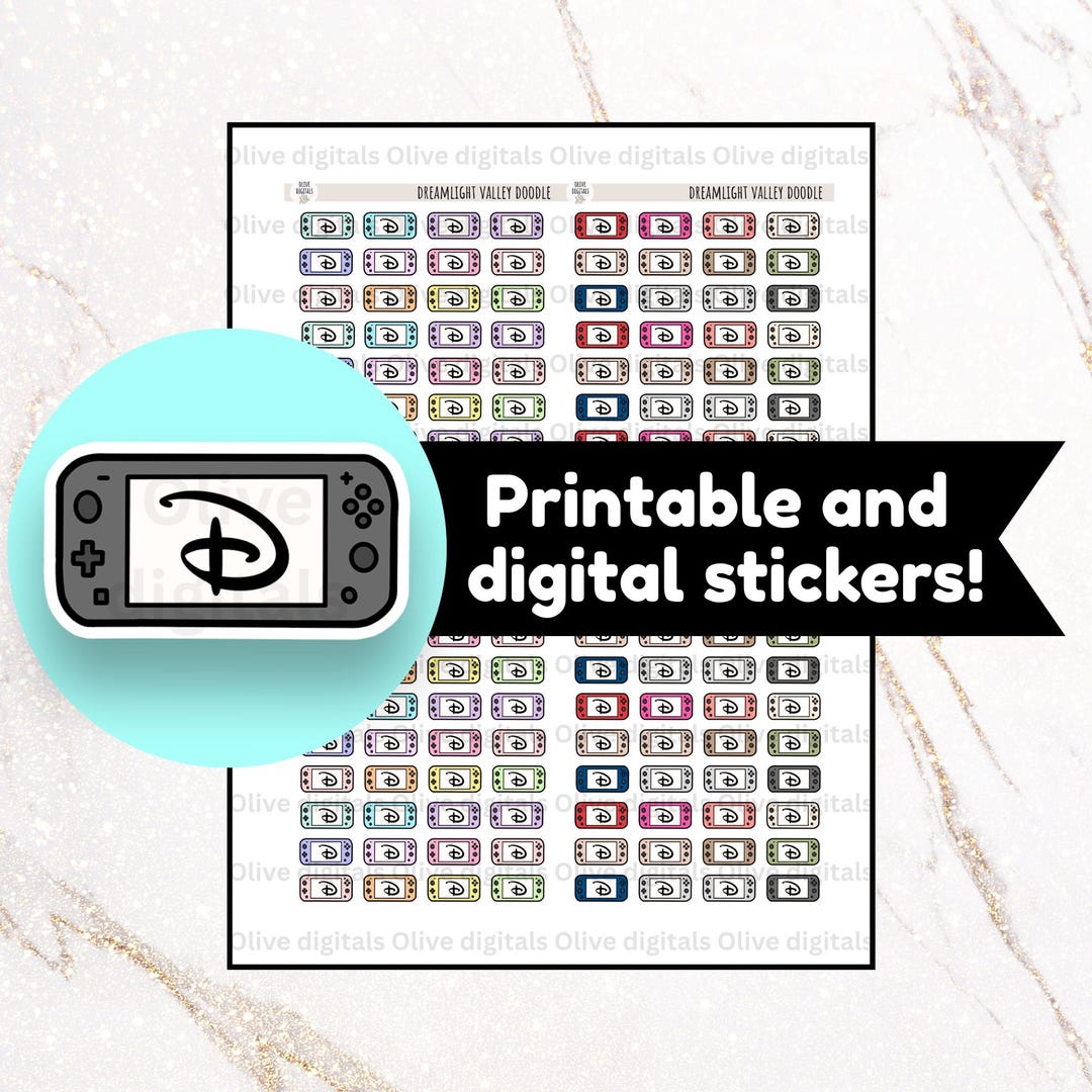 Digital and Printable Planner Stickers - Nintendo Switch Planner Stickers - Dreamlight Valley ...