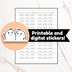 Digital and printable planner stickers - friends planner stickers - date planner stickers - BEST FRIENDS II
