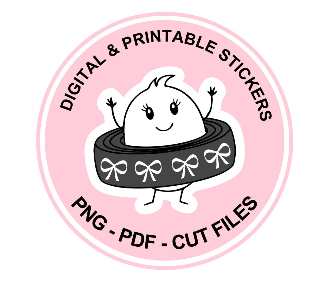 Digital and Printable Cute Character Olive Stickers WASHI HULA - Etsy