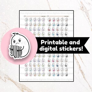 Digital and printable planner stickers - sad planner stickers - crying planner stickers - IN MY FEELINGS