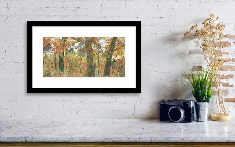 Small Landscape Watercolor Painting on Paper for Walls or - Etsy