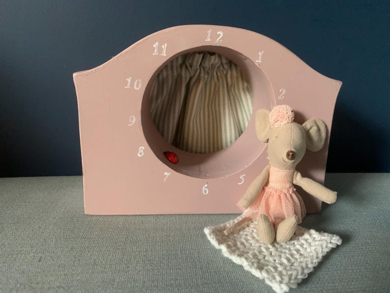 Clock Mouse House With Maileg Ballerina - Dusky Pink - Etsy UK