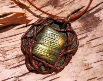 Fauna Labradorite Spectrolite Roman Goddess Witchy Witch Pagan Nature Inspired Wicca Unisex Gift Organic Unique Nature Lovers Unique