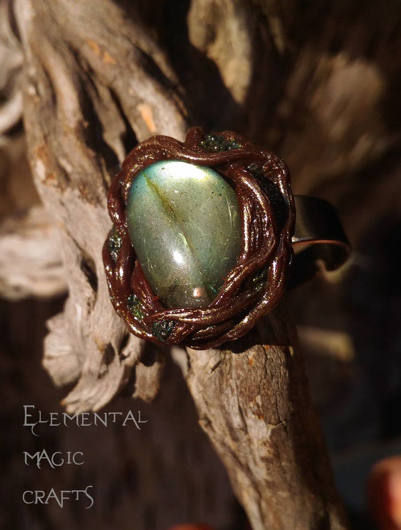 Forest Ring Enchanted Fairy Nature Inspired Wearable Art Etsy