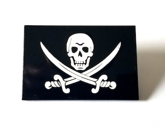 Calico Jack "Jolly Roger" Pirate Flag Enamel Pin