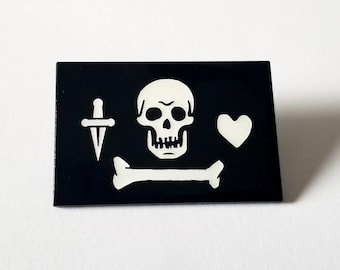 Stede Bonnet Pirate Flag Enamel Pin