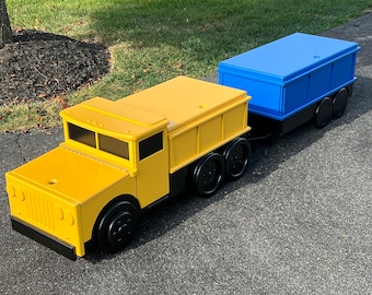 Large Toy Box for Boys toy box Truck Toy Storage chest gift for toddler personalized gift kids furniture