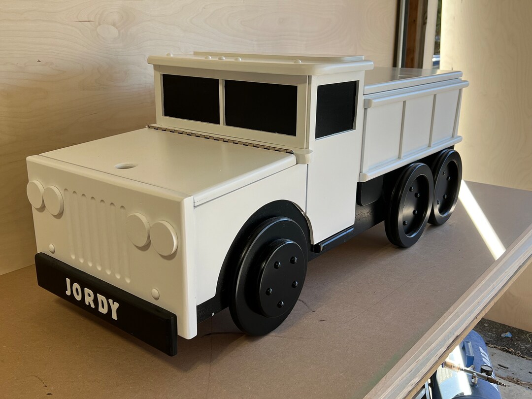 Personalized Toy Box for Boys Toy Box Truck Toy Storage Chest Gift for