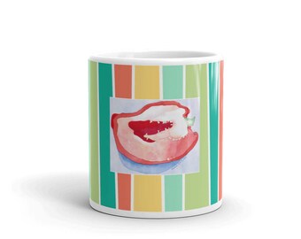 taza de desayuno art deco, taza de desayuno, taza de arte, taza de artista, taza de arte coleccionable, taza de café artística, taza de cerámica