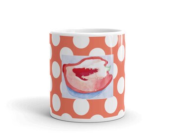 taza de desayuno de estilo Art deco, taza desayuno, arte taza, taza de artista, taza de colección arte, artsy café taza, taza de cerámica