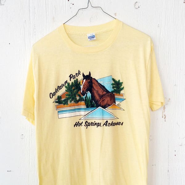 Vintage 70s Hot Springs Arkansas Travel Souvenir Tee