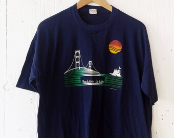 Vintage Mackinac Bridge Michigan Tee