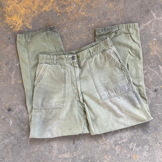 Vintage 70s OG-107 Military Fatigue Pants 32 Waist