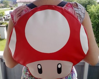 Big Red Mushroom Backpack pour cosplay (Super Mario Bros., Nintendo)