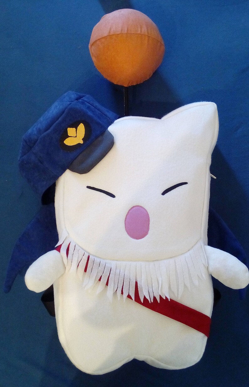 Cute White Mail Moogle Plush Backpack final Fantasy/kingdom - Etsy