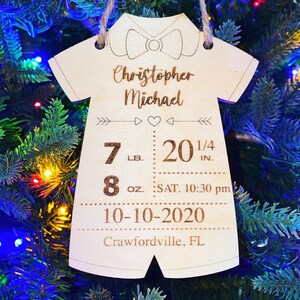 Custom Baby Stat Ornament | Baby Ornament | Baby Stat Ornament | Christmas Ornament | Custom Christmas Ornament