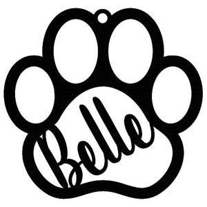 5&quot; Custom Paw Print Ornament | Dog Paw Ornament | Christmas Pet Ornament | Christmas Dog Ornament | Christmas Cat Ornament
