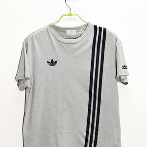 Rare Vintage 90s Adidas Trefoil Striped T shirt Size Large L / Adidas Sweater / Adidas hoodie / Adidas sweatshirt  / Big Logo / Hip Hop