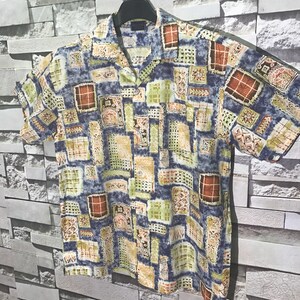 Rare Vintage Bigvery Art Design Shirts Size Medium M Abstract Shirt / Art Shirts / Hawaiian Shirts / Art Abstract Shirts image 3