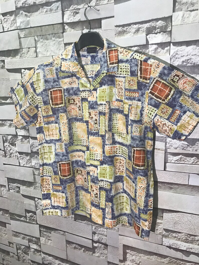Rare Vintage Bigvery Art Design Shirts Size Medium M Abstract Shirt / Art Shirts / Hawaiian Shirts / Art Abstract Shirts image 3