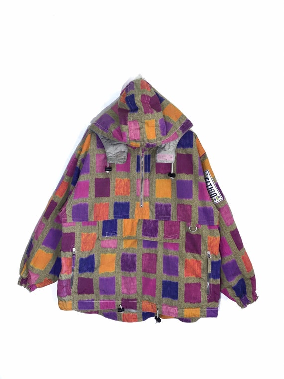 Rare Vintage Estivo Plaid Design Multicolour Pullo