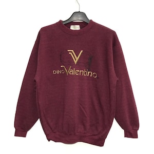 Vintage Dino Valentino DV Big Logo Size Medium M Pullovers Sweatshirt
