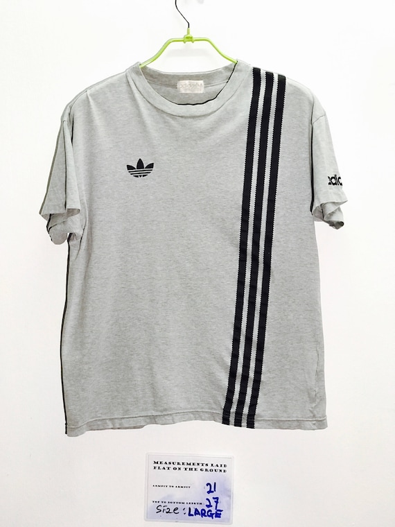 Rare Vintage 90s Adidas Trefoil Striped T shirt Size Large L / | Etsy