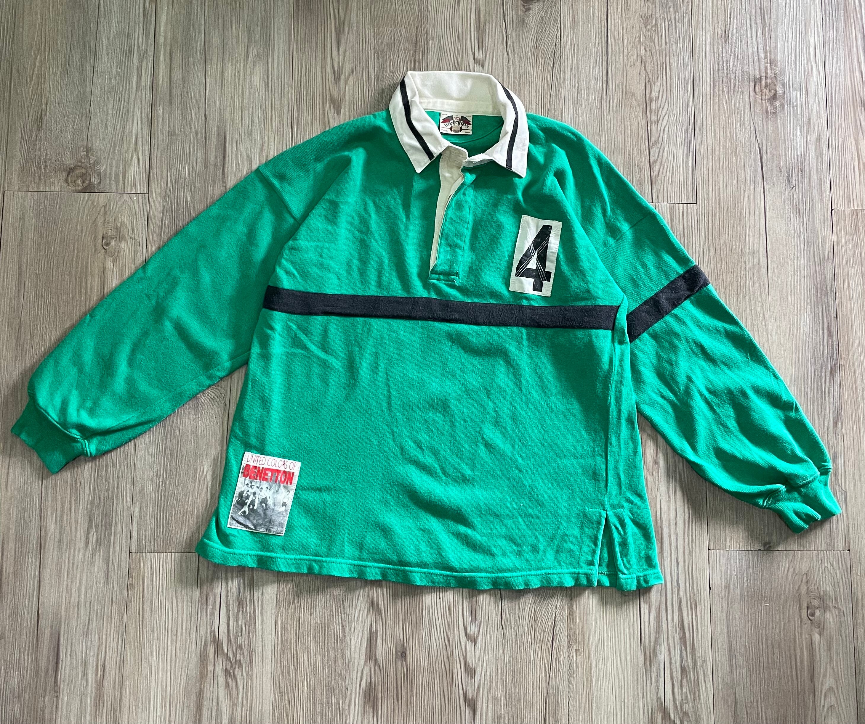 Vintage United Colors of Benetton Rugby T Shirt Size 44