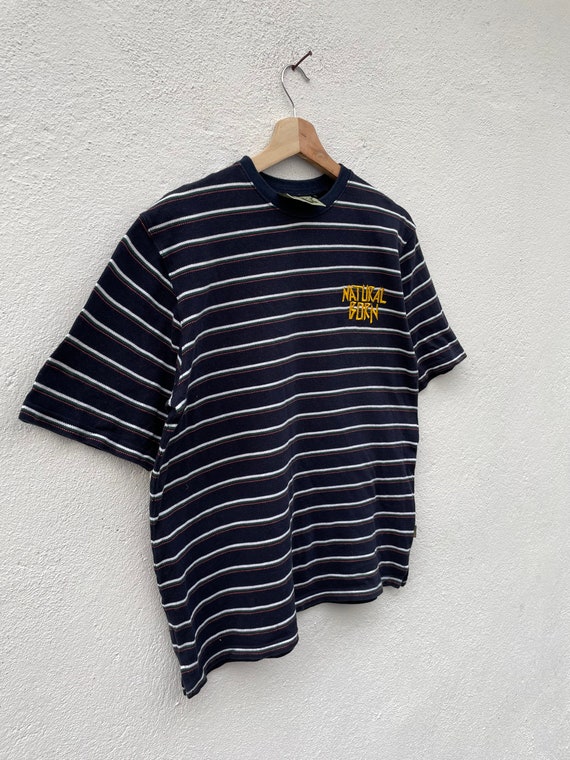 Rare Vintage NBBK Natural Born Striped Tshirt / S… - image 2