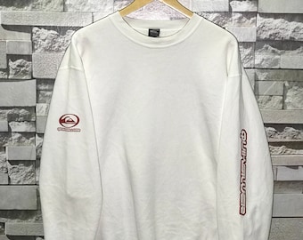 Rare Vintage Quicksilver Pull Over Jumper sweatshirts Size Medium M made In Japan / Big Logo sweaters  / Quicksilver sweatshirt / Rare Desig