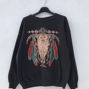 Vintage Louisiana Indian Aztec Pullover’s Sweatshirt  Size 2XL  / made in usa  Vintage